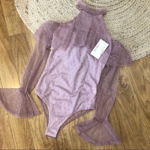 Mauve bodysuit purchased from local boutique